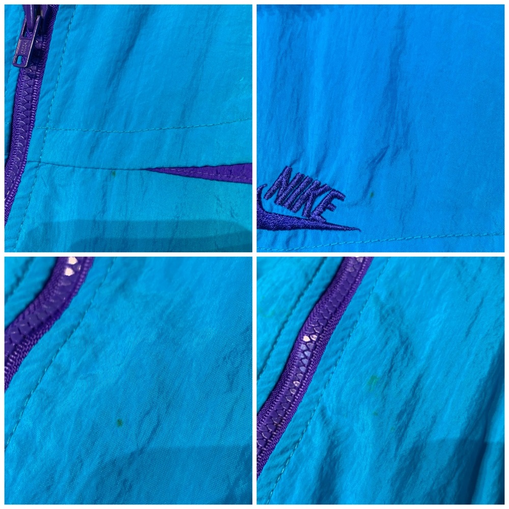 Vintage 90s Nike Colorblock Windbreaker Tracksuit Set Blue Purple Small - Picture 7 of 15